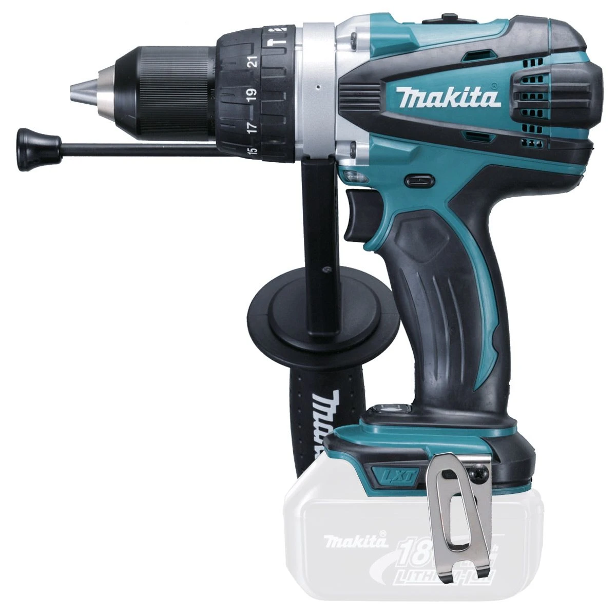 Makita DHP458RTJ 18V Li-Ion Accu Klopboor-/schroefmachine Set (2x 5.0Ah Accu) In Mbox - Afbeelding 2