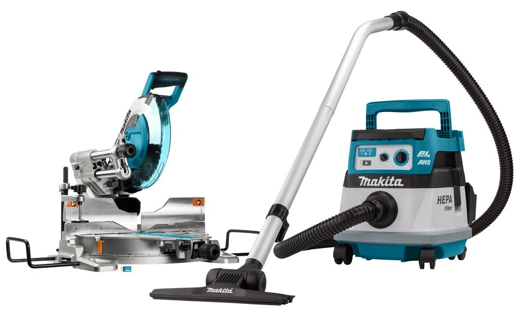 Makita DLX2386UX1 2x18V Li-Ion Accu Combiset Voor Afkorten En Stofzuigen - 260mm - Koolborstelloos