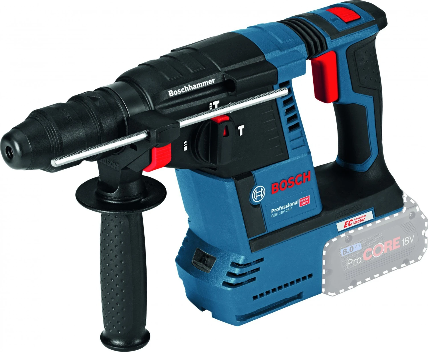 Bosch Accu Toolkit 5 Toolkit 18V GSB 18V-60 C + GWS 18V-10 C + GBH 18V-26 + GSA 18V-LI + GLI 18V-1200 C - 1x ProCORE 18V 4,0Ah + 2x ProCORE18V 8,0Ah - 0615990M2X - Afbeelding 2