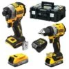 DeWALT DCK2050E2T-QW 18V Li-ion XR GR3 Accu Klopboormachine (DCD805E2T-GB) & Accu Slagschroevendraaier (DCF850E2T-GB) Combiset (2x POWERSTACK) In TSTAK Koffer