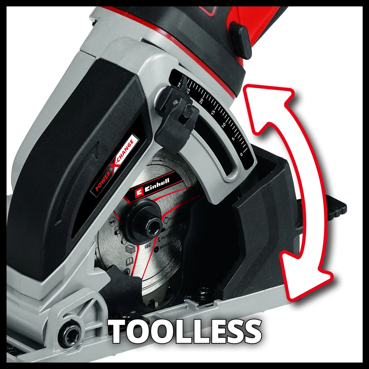 Einhell TE-CS 18/89 Li Solo 18V Li-Ion Accu Mini Handcirkelzaag Body - 28mm - Afbeelding 6