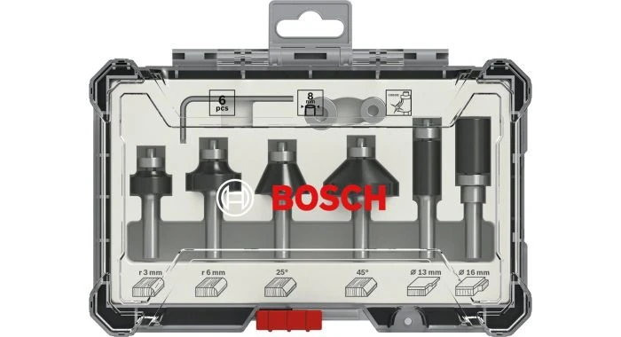 Bosch 2607017469 6-delige Frezenset In Cassette - Afronden En Profileren - 8mm