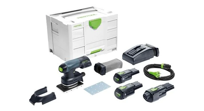 Festool RTSC 400 Li 3,0 I-Set 18V Li-Ion Accu Vlakschuurmachine Set (2x 3,0Ah) In Systainer - 80 X 130 Mm - 577681