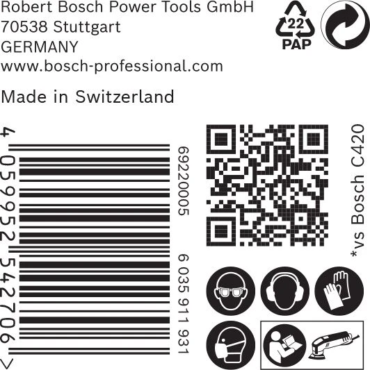 Bosch 2608900932 EXPERT Schuurvel C470 Best For Wood And Paint, 93 Mm, Korrel 240, Voor Multi-Cutter, 6 Gaten, 50x - Afbeelding 3